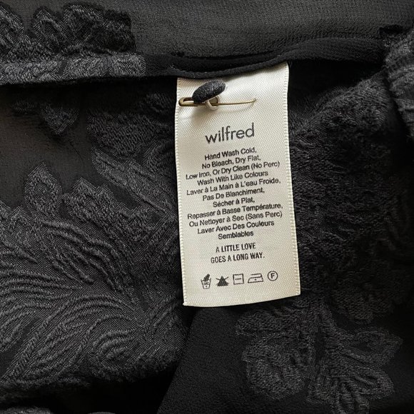 Aritzia Wilfred Long Sleeve Dress with Floral Applique Fabric and Slip - Picture 8 of 14